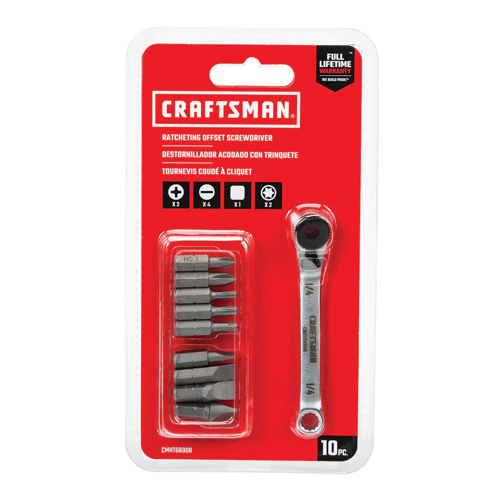 CRAFTSMAN 10-Piece Steel Handle Ratcheting Multi-Bit Screwdriver Set - Image 6
