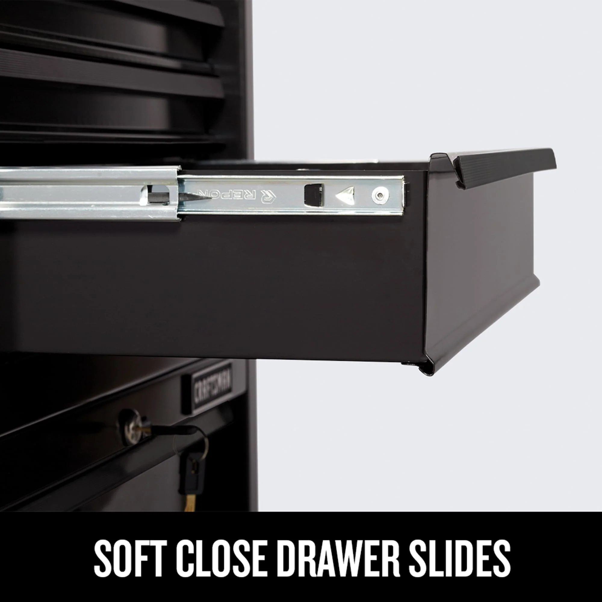 CRAFTSMAN 1000 Series 26.5-in W x 32.5-in H 4-Drawer Steel Rolling Tool Cabinet (Black) - Image 7