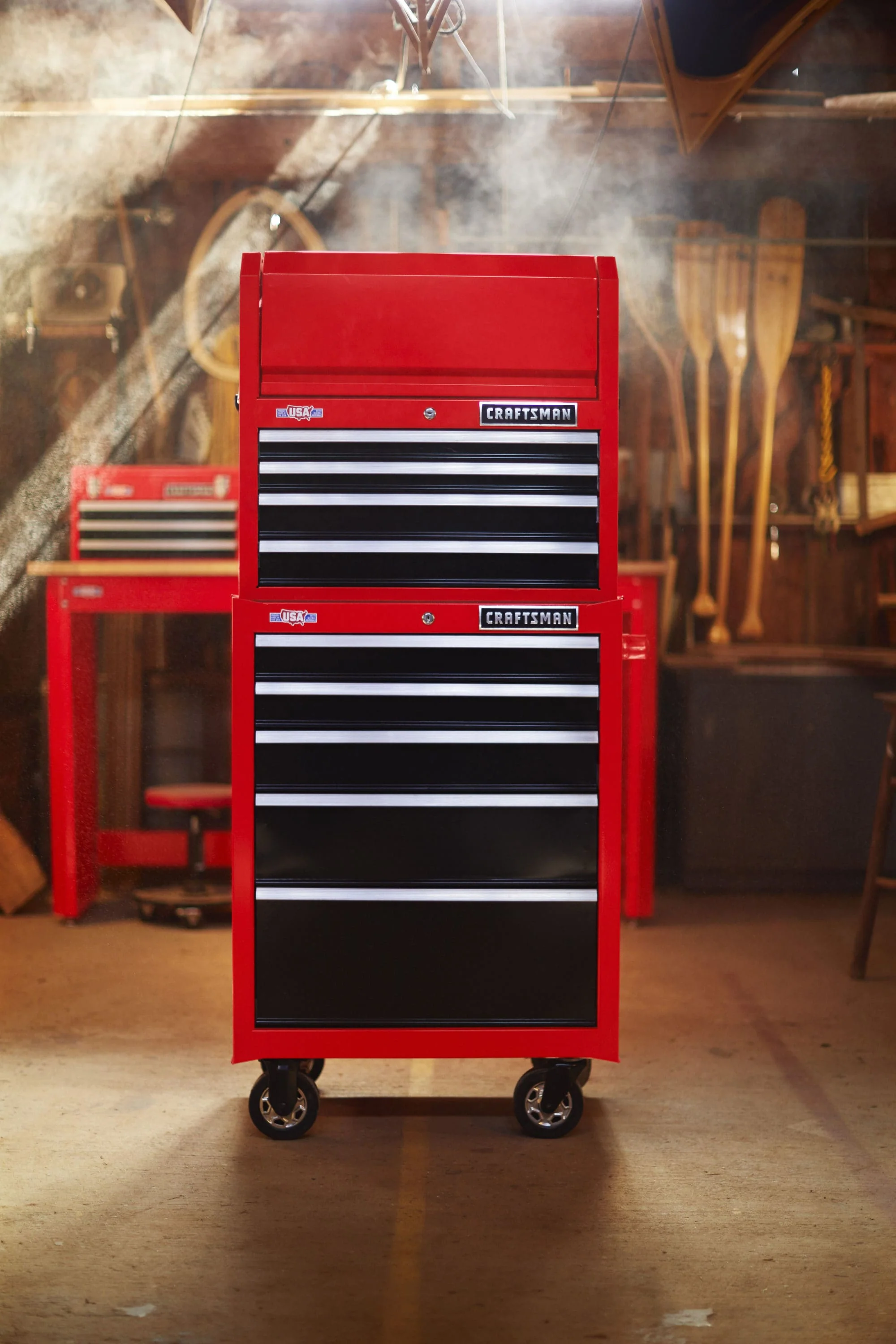 CRAFTSMAN 1000 Series 26.5-in W x 44.25-in H 5-Drawer Ball-Bearing Steel Tool Chest Combo, Black - Image 8