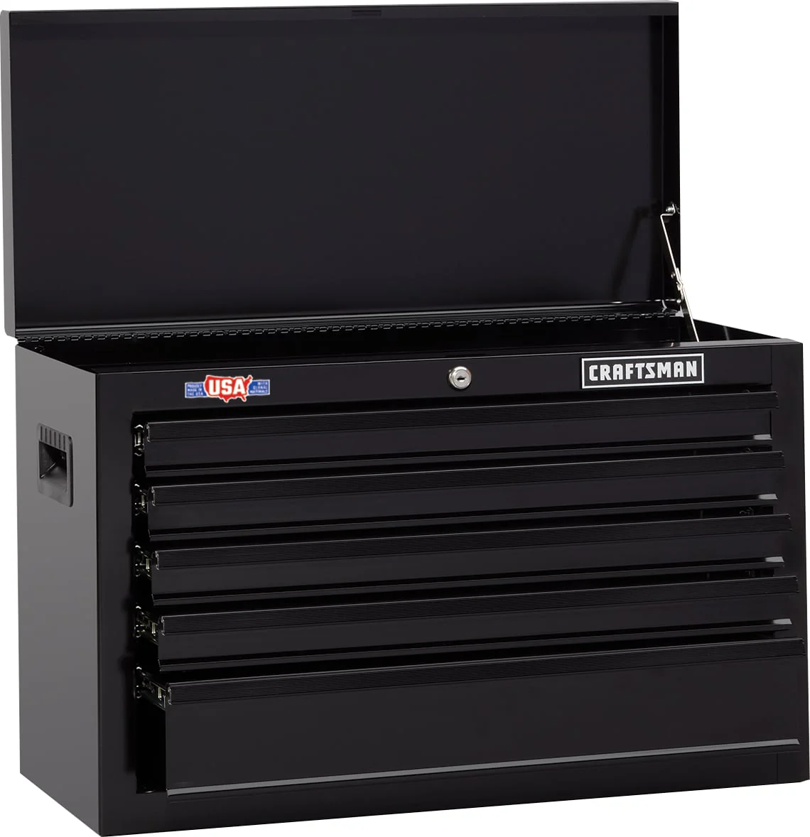 CRAFTSMAN 1000 Series 26-in W x 17.25-in H x 12-in D 5-Drawer Steel Tool Chest, Black