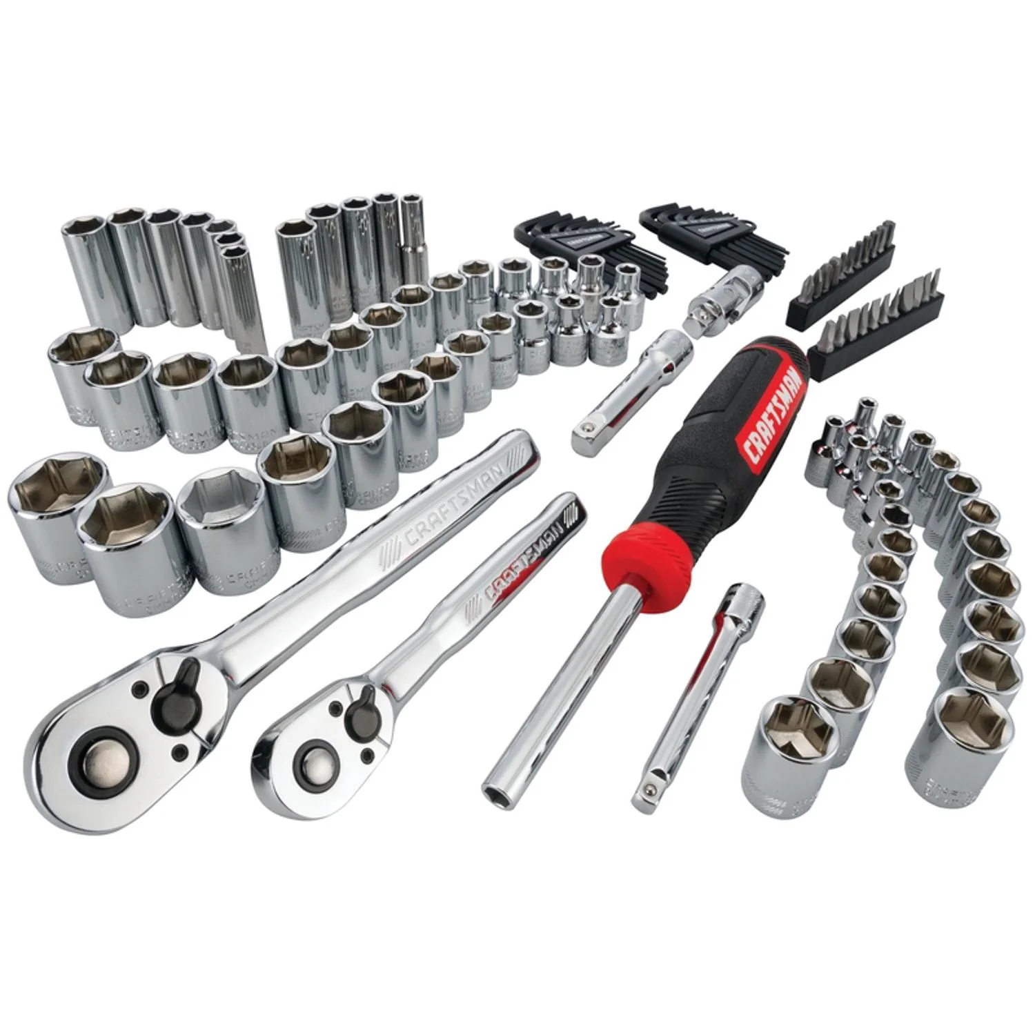Craftsman 104 pc Mechanic's Tool Set - SAE 6 and 12 Point - Image 2
