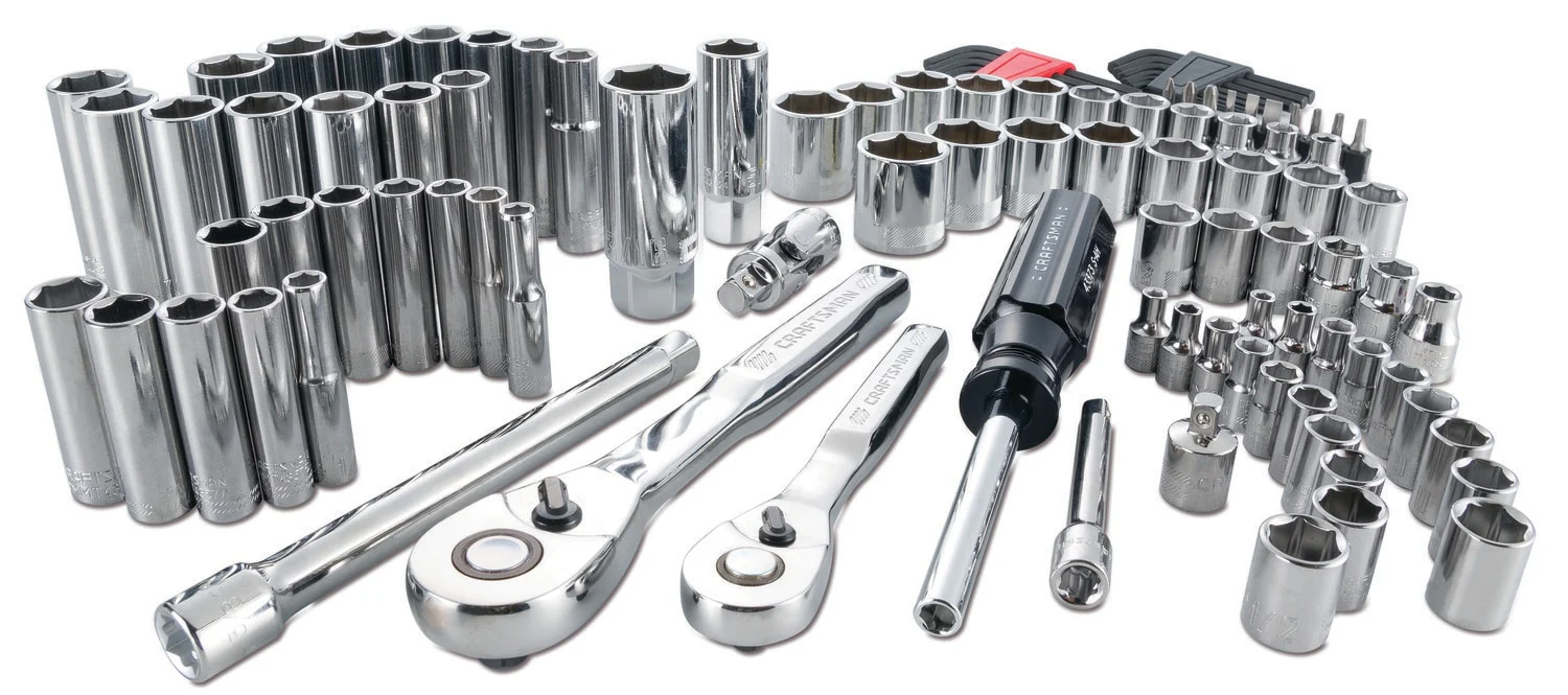 CRAFTSMAN 105-Piece Standard (SAE) and Metric Combination Polished Chrome Mechanics Tool Set - Image 5