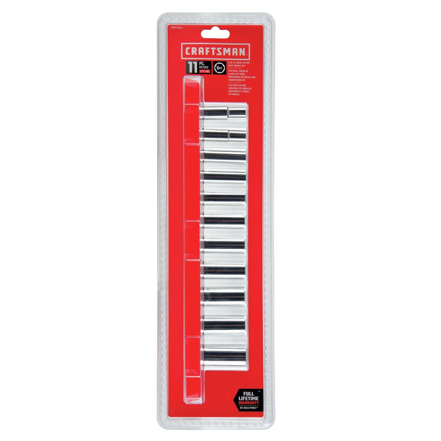 CRAFTSMAN 11-Piece Metric 3/8-in Drive 6-Point Deep Socket Set - Image 3