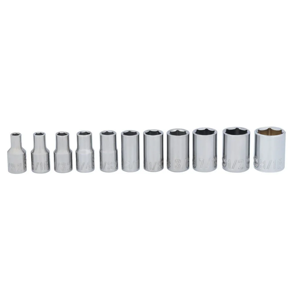 CRAFTSMAN 11-Piece Standard (SAE) 1/4-in Drive 6-Point Shallow Socket Set - Image 4