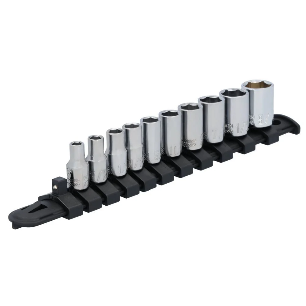 CRAFTSMAN 11-Piece Standard (SAE) 1/4-in Drive 6-Point Shallow Socket Set - Image 5
