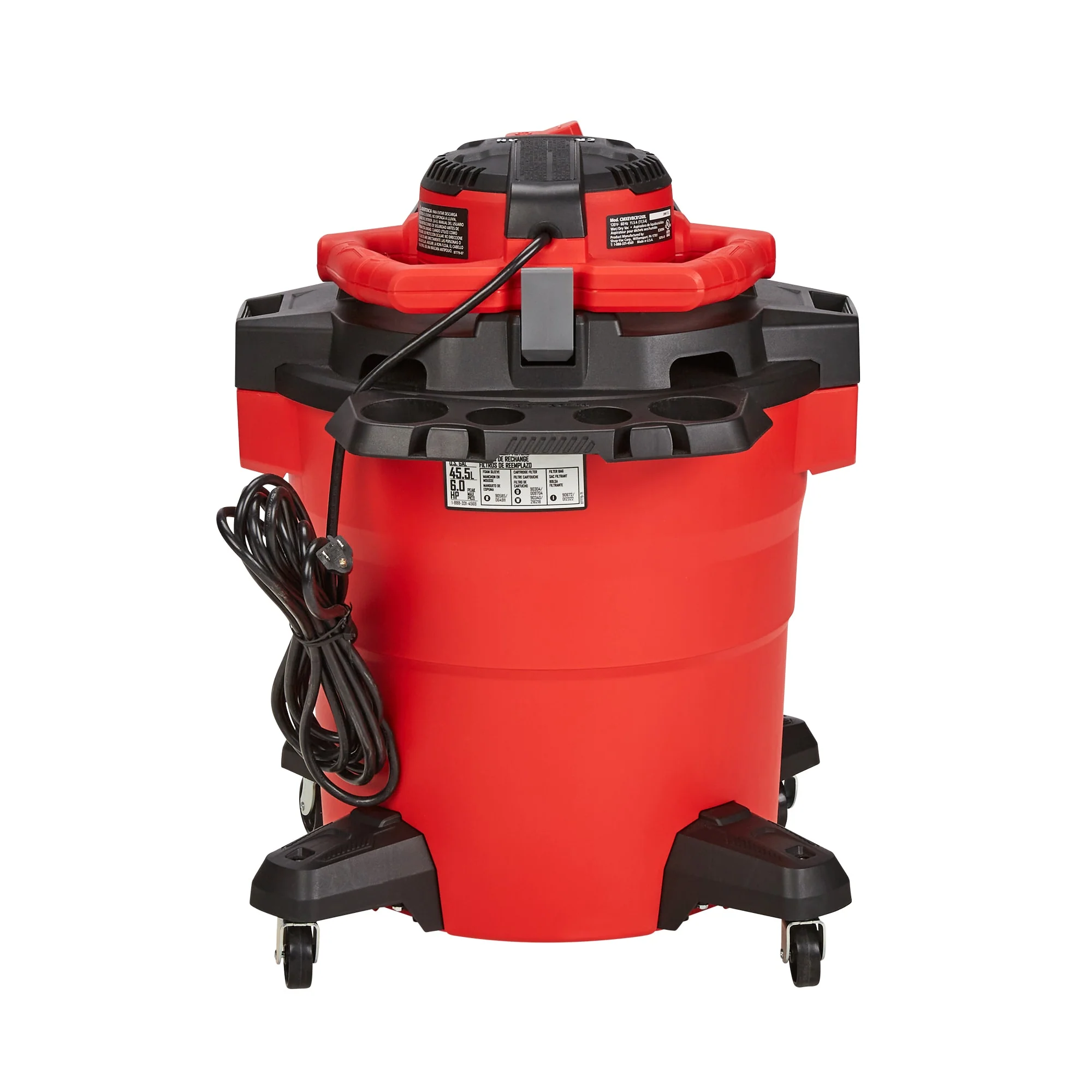 CRAFTSMAN 12-Gallon 6-HP Portable Wet/Dry Shop Vacuum with Detachable Blower - Image 2
