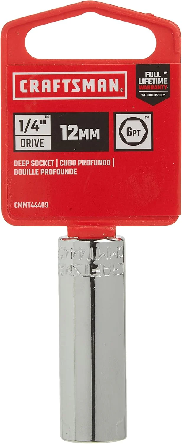 Craftsman 12 mm Metric Deep Socket - 1/4 in. Drive, 6 Point - Image 3