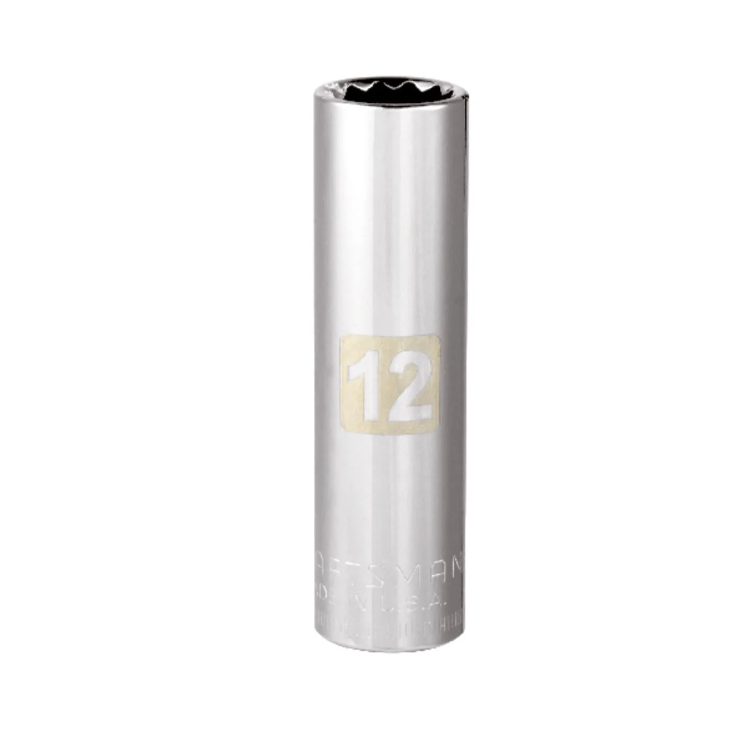 Craftsman 12 mm Metric Deep Socket, 3/8 in. Drive, 12 Point