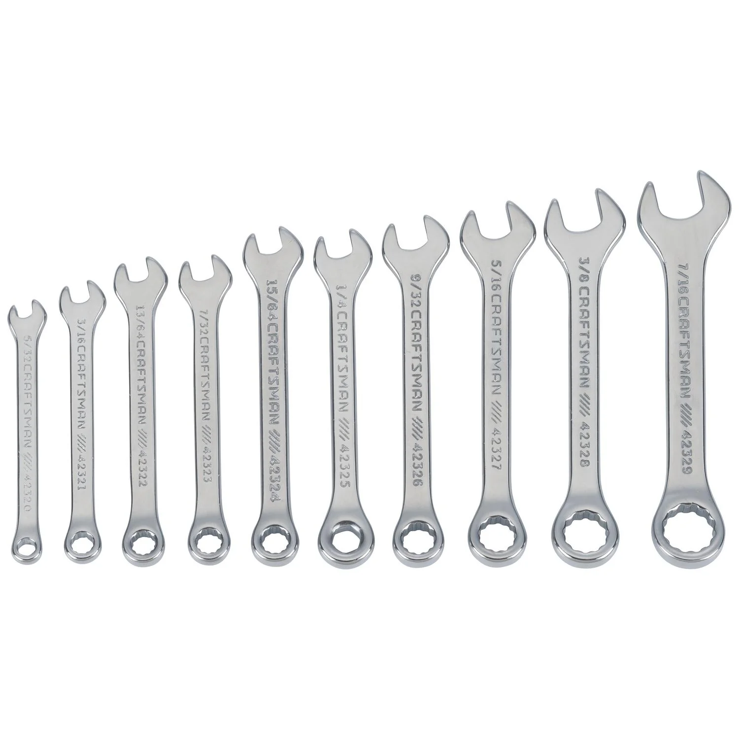 Craftsman 12 Point SAE Ignition Combination Wrench Set, 10 pc