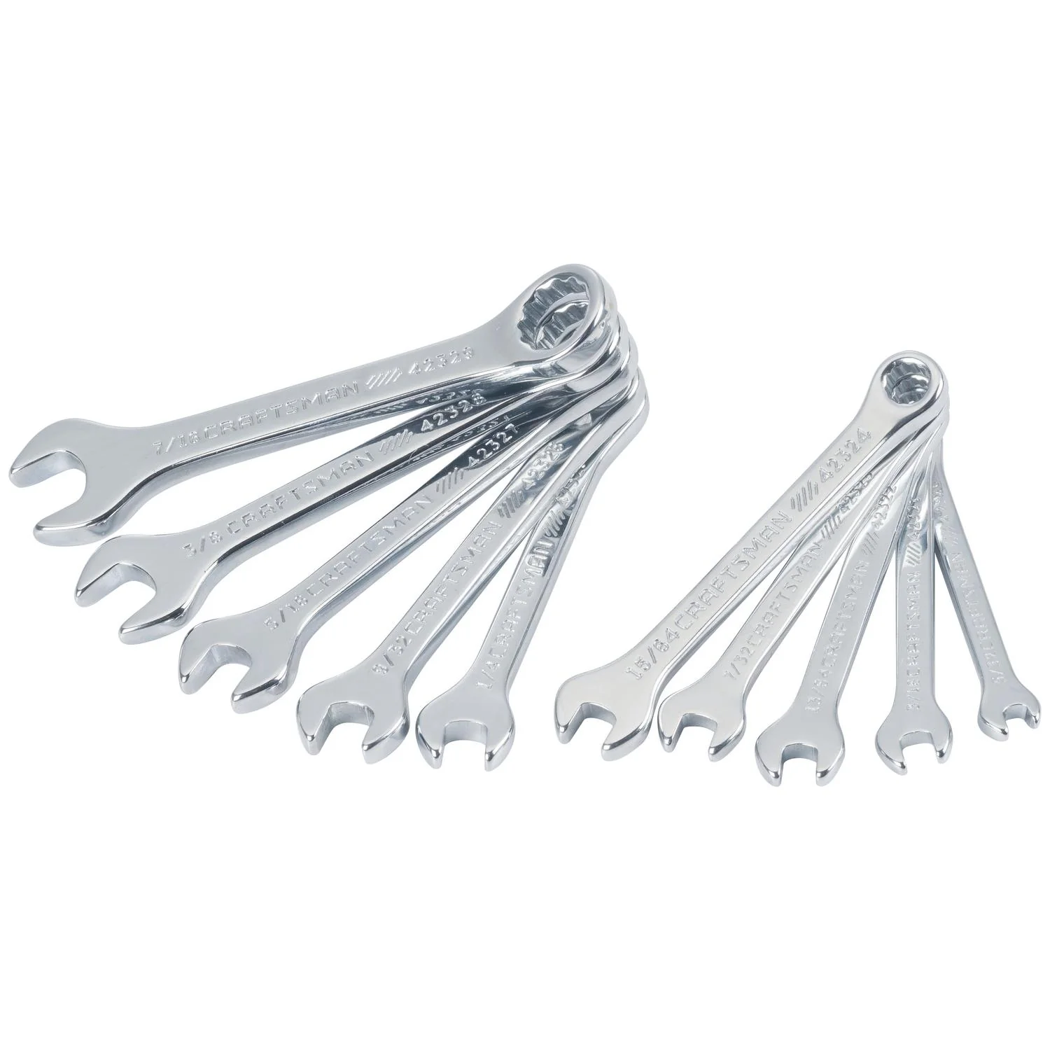 Craftsman 12 Point SAE Ignition Combination Wrench Set, 10 pc - Image 3
