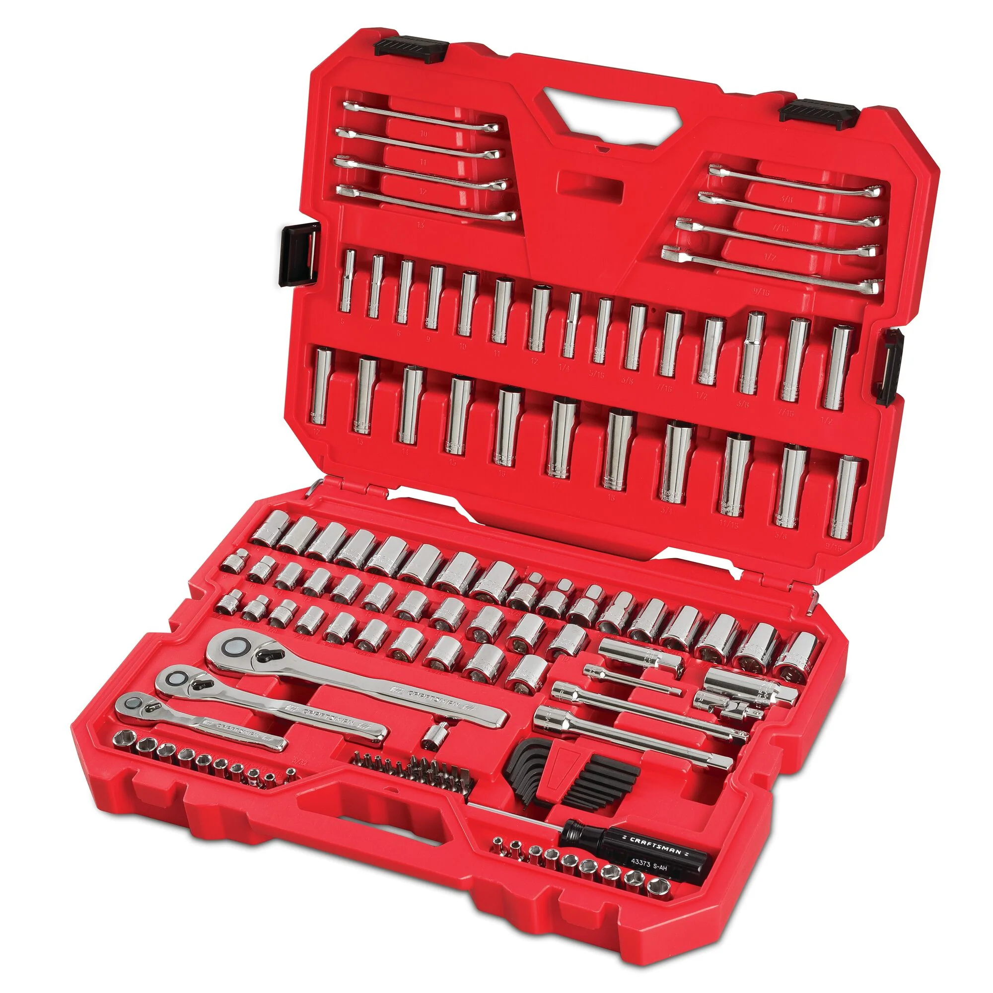 CRAFTSMAN 135-Piece Standard (SAE) and Metric Combination Polished Chrome Mechanics Tool Set - Image 5
