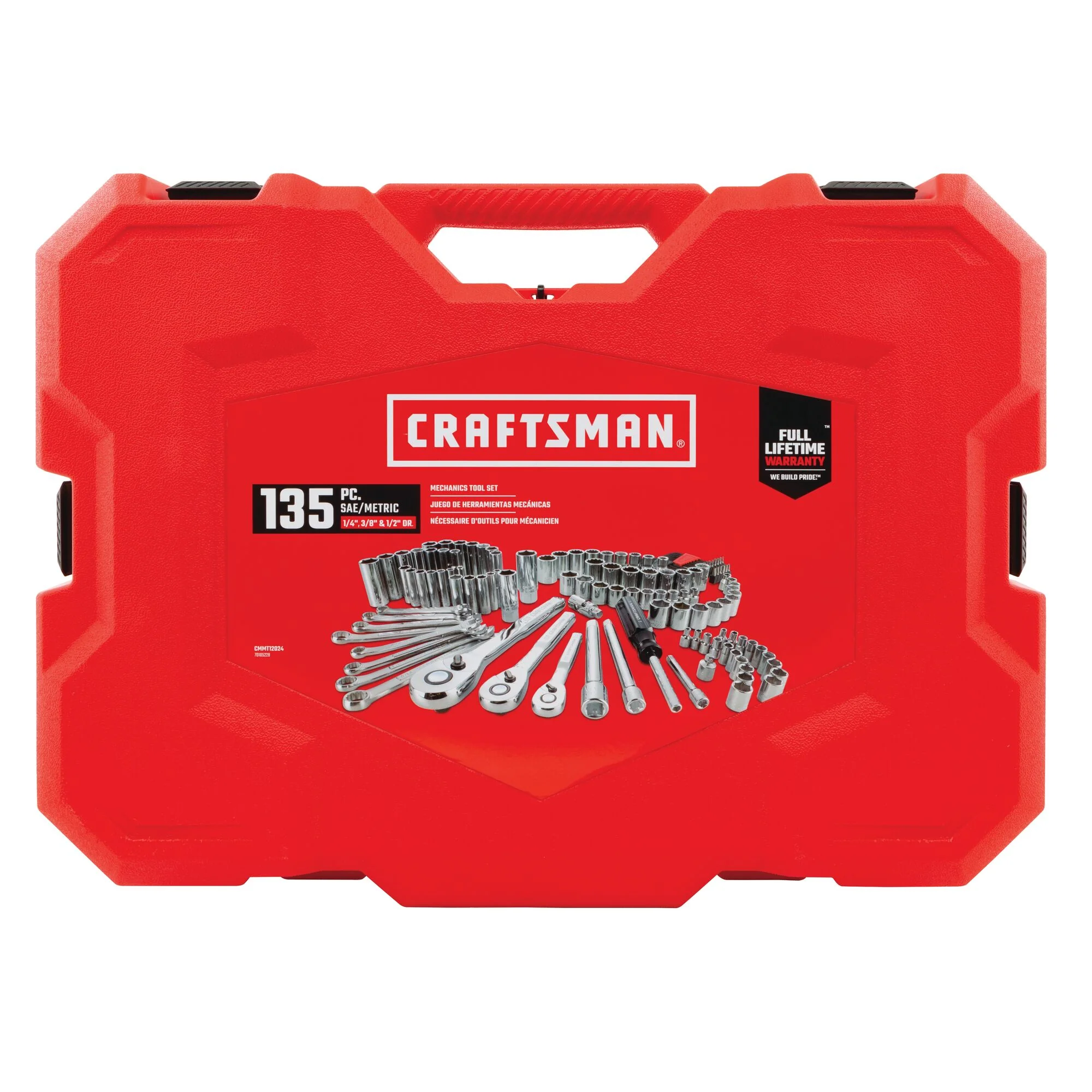 CRAFTSMAN 135-Piece Standard (SAE) and Metric Combination Polished Chrome Mechanics Tool Set - Image 6
