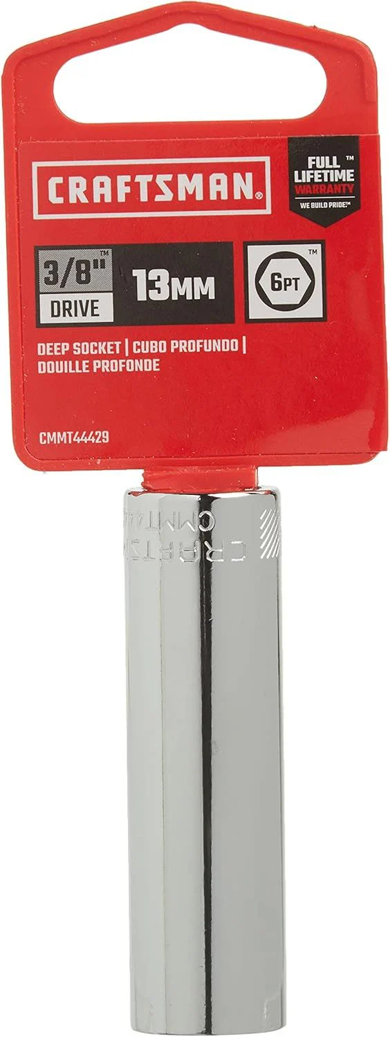 Craftsman 13mm Metric Deep Socket, 3/8 in. Drive, 6 Point - Image 2