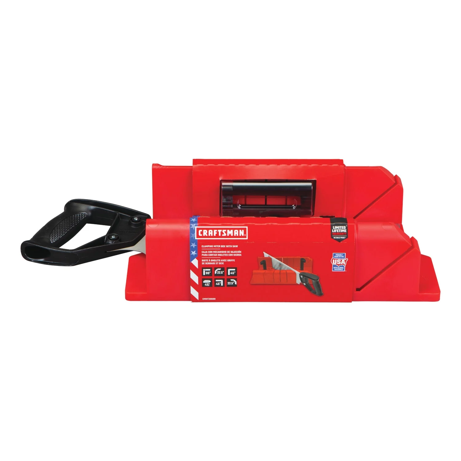 CRAFTSMAN 14-in Blade x 2.5-in Depth High-Impact Polypropylene Miter Box with Saw - Image 3