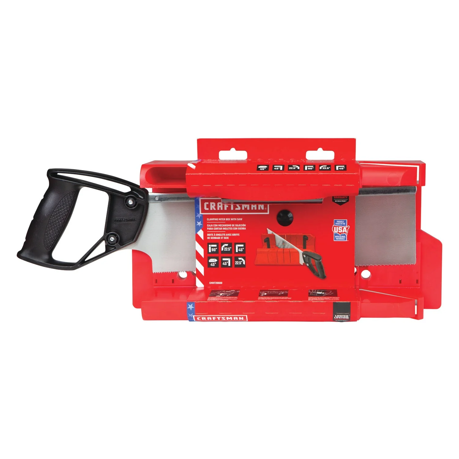 CRAFTSMAN 14-in Blade x 2.5-in Depth High-Impact Polypropylene Miter Box with Saw - Image 4
