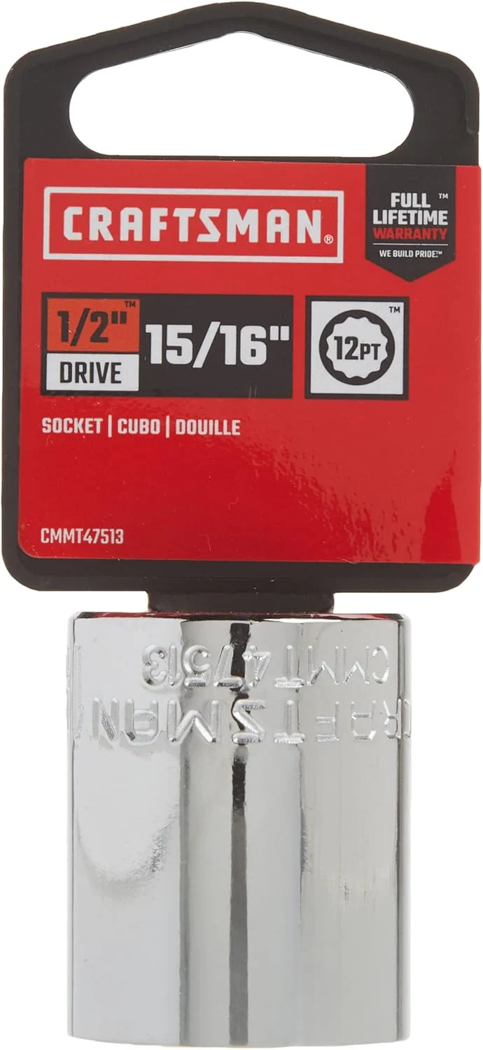 Craftsman 15/16 in. SAE 12-Point Standard Shallow Socket, 1/2 in. Drive (CMMT47513) - Image 4