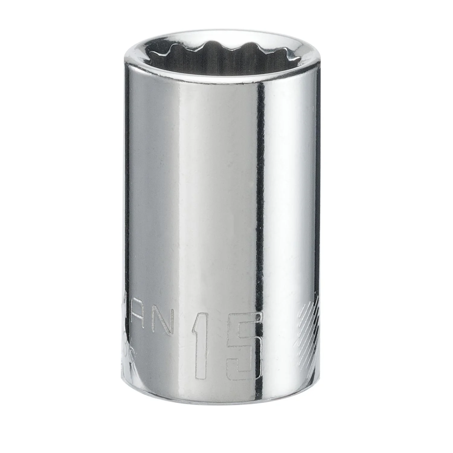 Craftsman 15 mm X 1/2 in. Drive 12 Point Shallow Socket