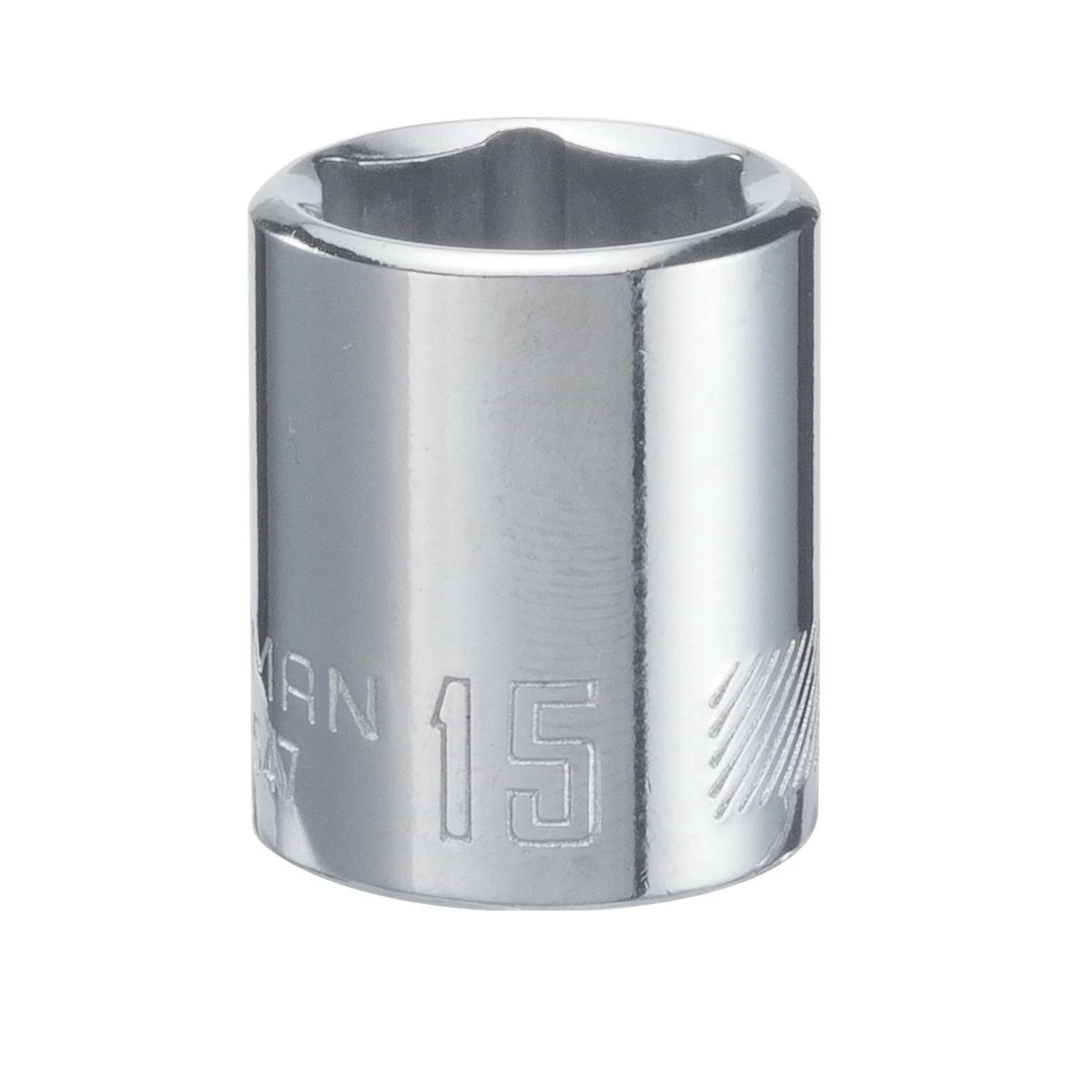 Craftsman 15mm Metric 6-Point Shallow Socket, 3/8-inch Drive