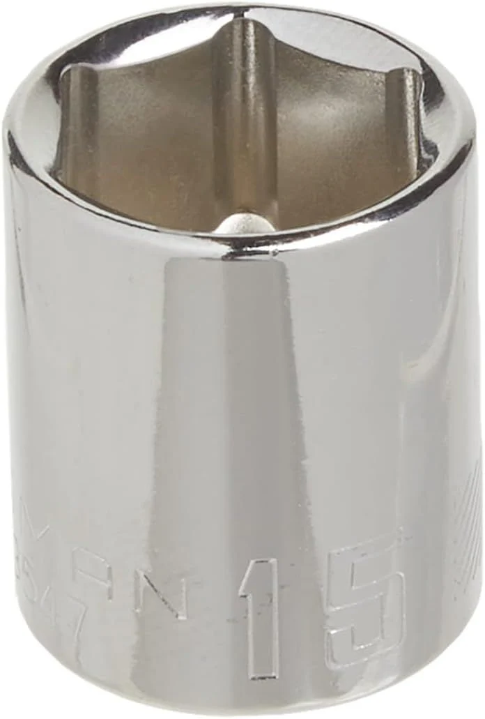 Craftsman 15mm Metric 6-Point Shallow Socket, 3/8-inch Drive - Image 3