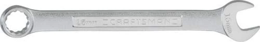 Craftsman 15mm Metric Combination Wrench – Durable Alloy Steel, Chrome Finish (CMMT42919)
