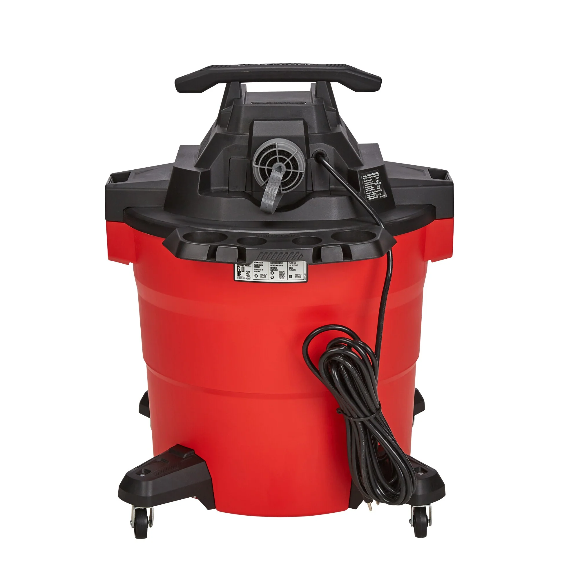 CRAFTSMAN 16-Gallon 6-HP Portable Wet/Dry Shop Vacuum, 2-1/2-in Hose, 20-ft Cord (CMXEVBCV1660L) - Image 2