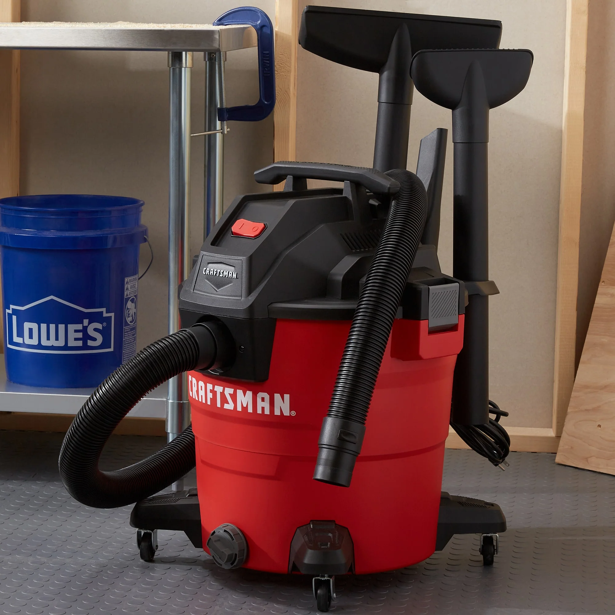 CRAFTSMAN 16-Gallon 6-HP Portable Wet/Dry Shop Vacuum, 2-1/2-in Hose, 20-ft Cord (CMXEVBCV1660L) - Image 7