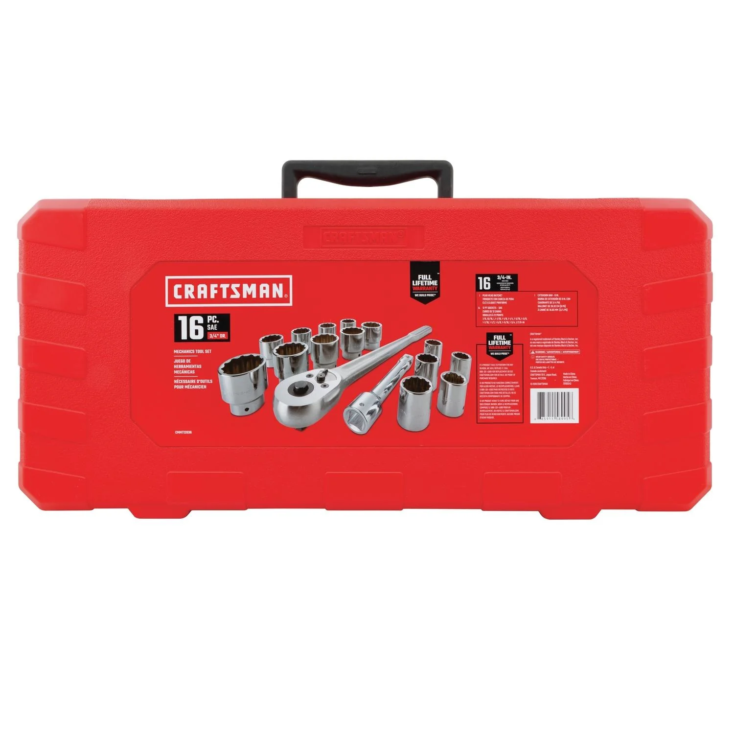 Craftsman 16 pc SAE 3/4 in. Drive Socket and Ratchet Set - Image 3