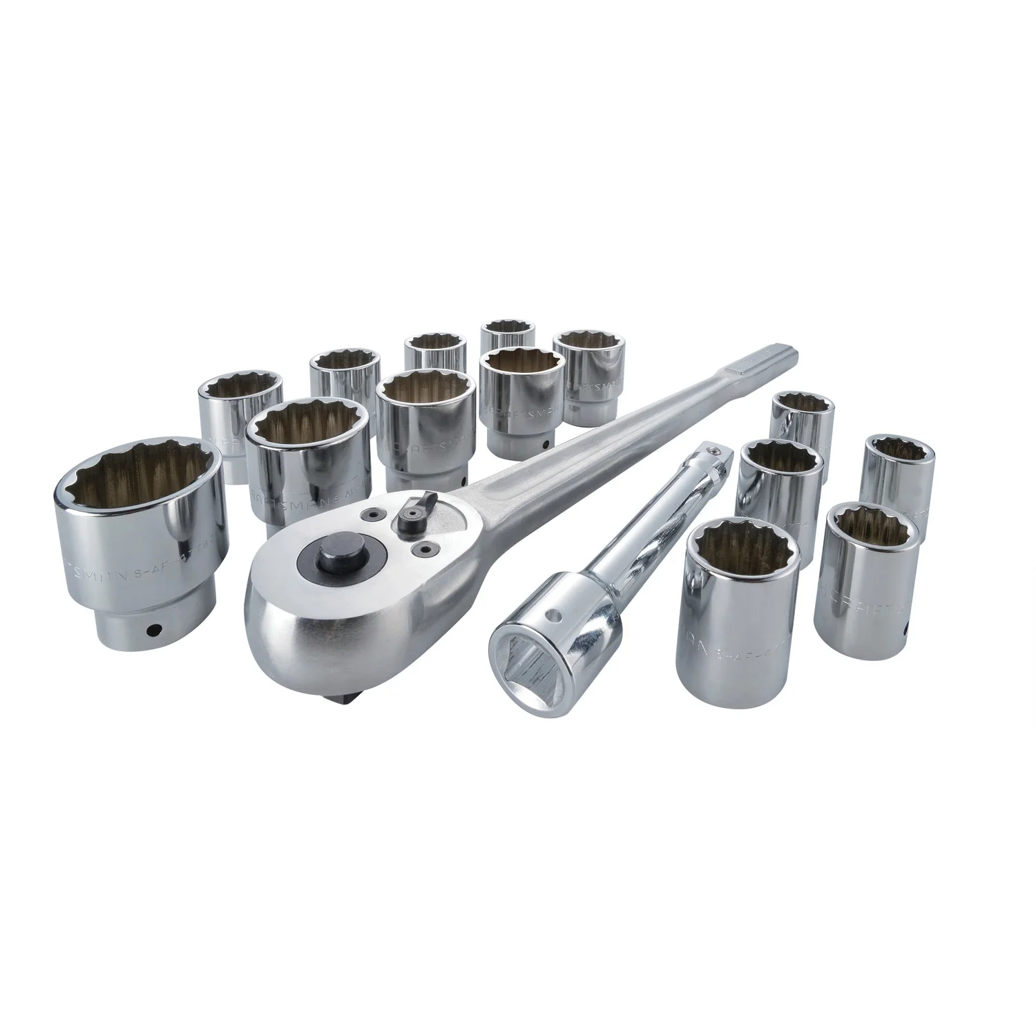 CRAFTSMAN 16-Piece Standard (SAE) 3/4-in Drive 12-Point Shallow Socket Set with Ratchet & Extension
