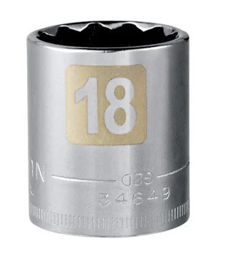 Craftsman 18 mm Metric 12 Point Standard Socket, 3/8 in. Drive - Image 2