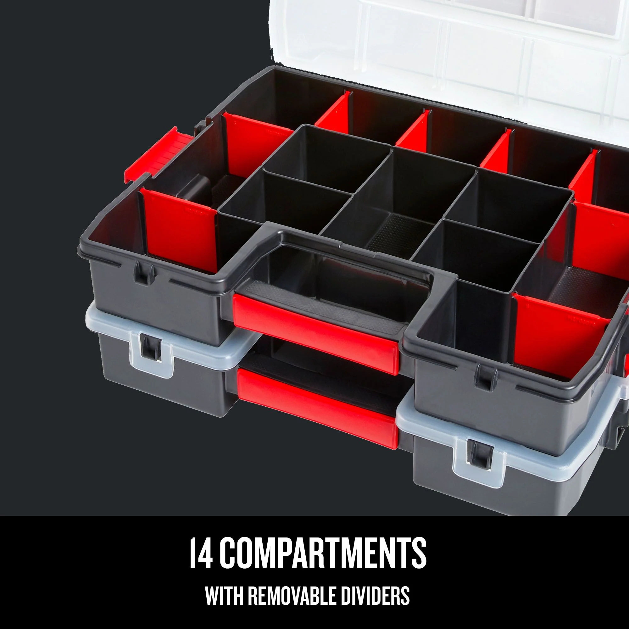 CRAFTSMAN 2-Pack 14-Compartment Plastic Small Parts Organizers - Image 3