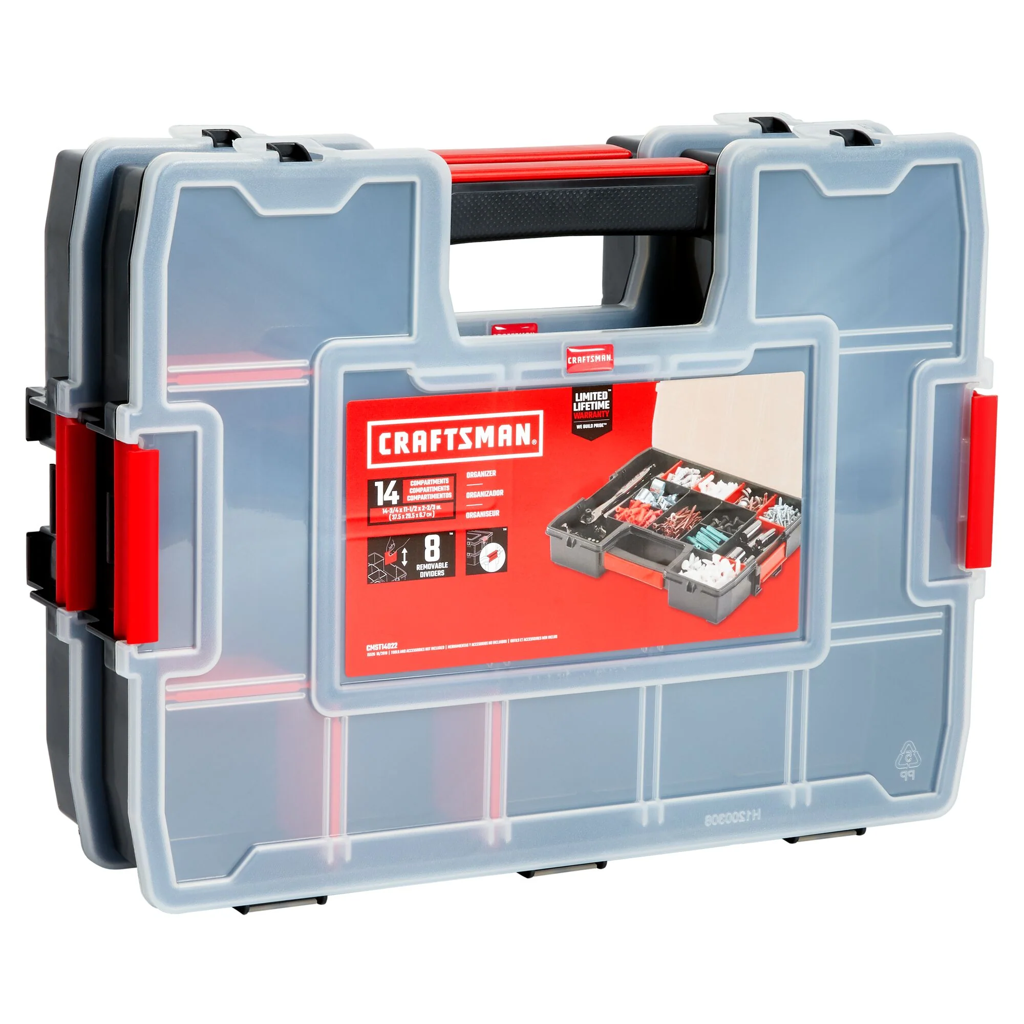 CRAFTSMAN 2-Pack 14-Compartment Plastic Small Parts Organizers - Image 6