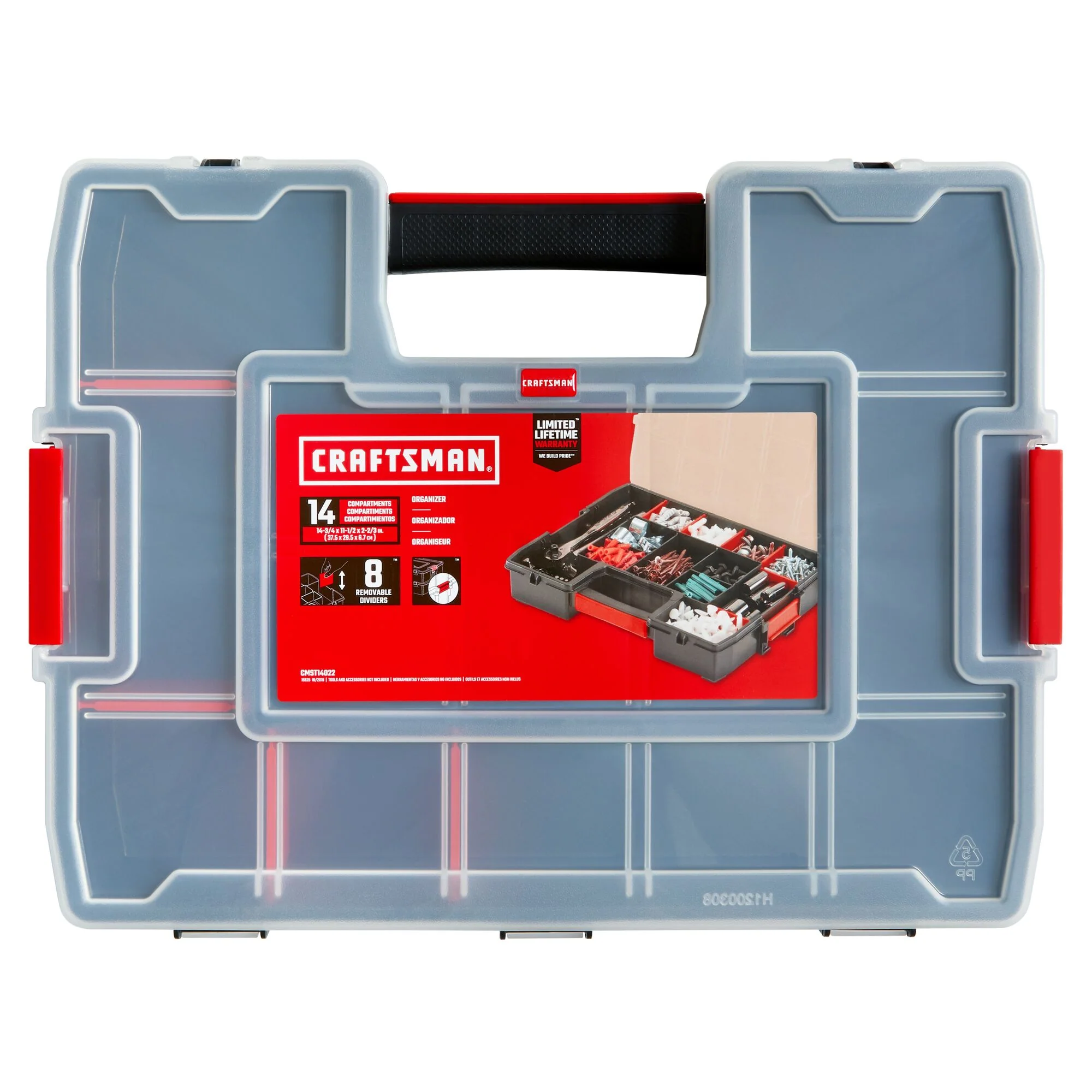 CRAFTSMAN 2-Pack 14-Compartment Plastic Small Parts Organizers - Image 8