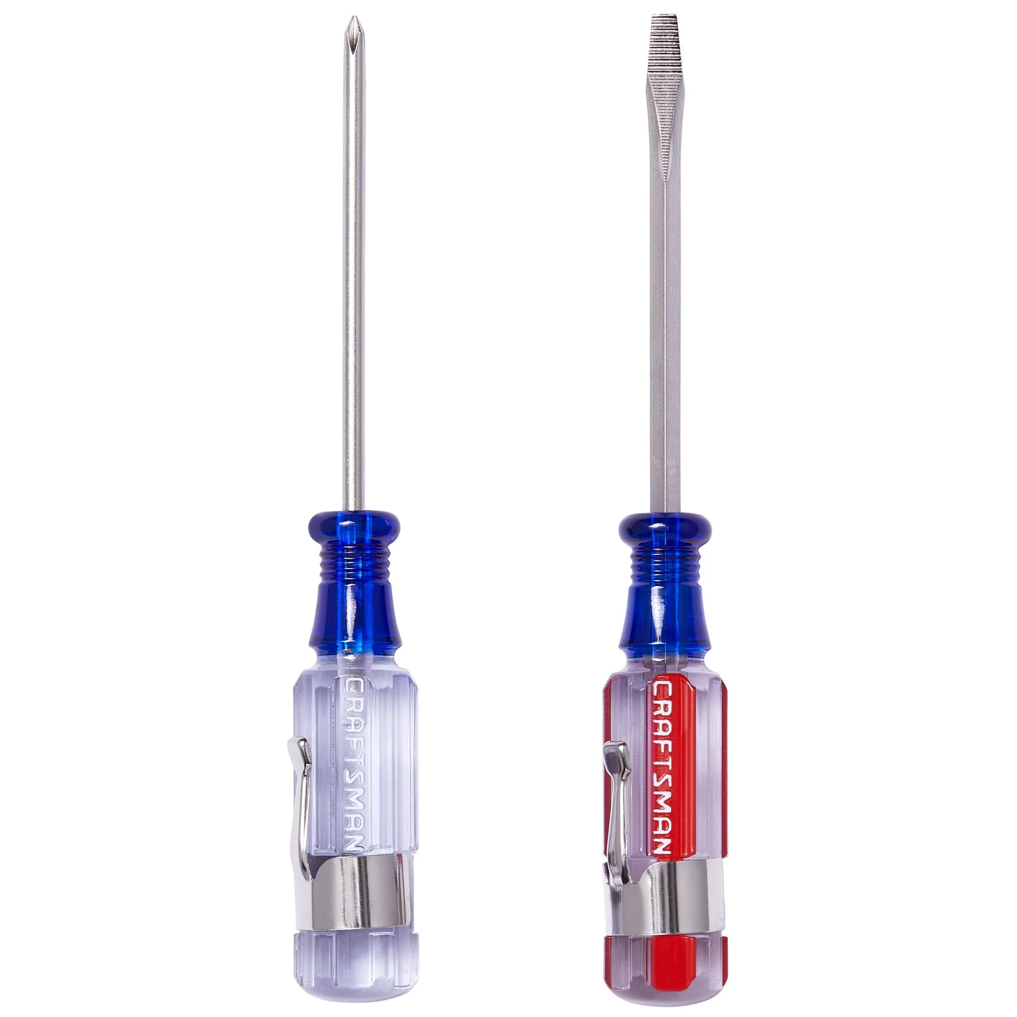 CRAFTSMAN 2-Piece Acetate Handle Pocket Screwdriver Set, 2.5-in (1/8-in Slotted & PH #0)