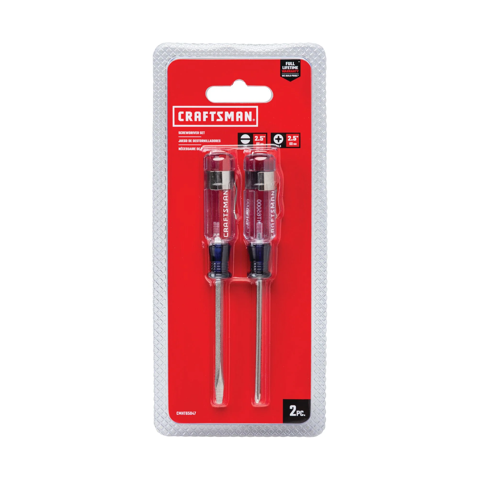 CRAFTSMAN 2-Piece Acetate Handle Pocket Screwdriver Set, 2.5-in (1/8-in Slotted & PH #0) - Image 7
