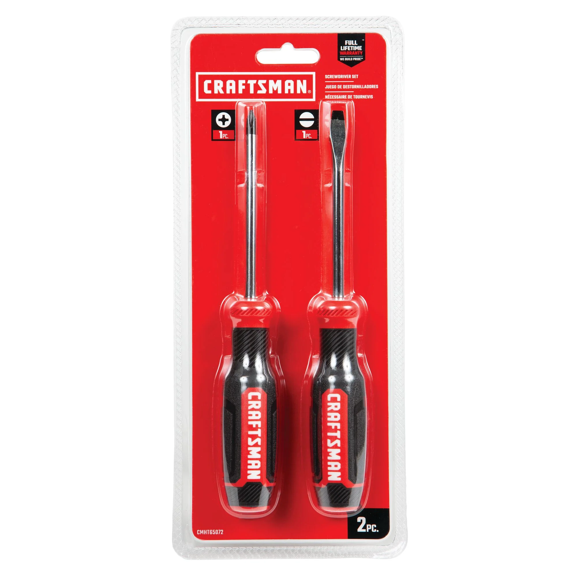 CRAFTSMAN 2-Piece Bi-Material Handle Screwdriver Set, PH#2 & SL 1/4-in x 4-in