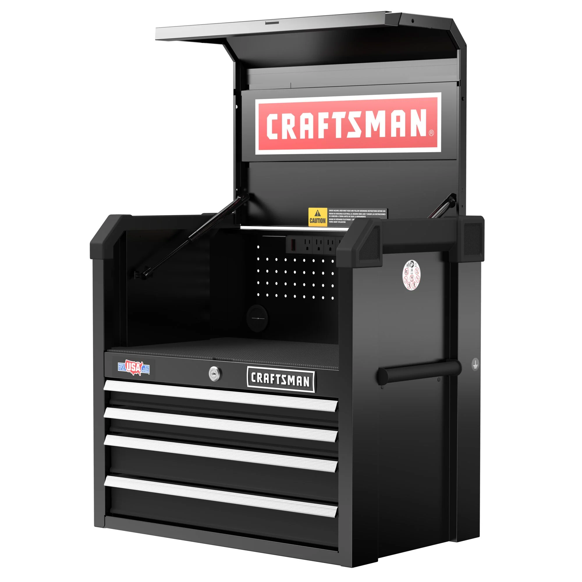 CRAFTSMAN 2000 Series 26.68-in W x 24.7-in H x 16.32-in D 4-Drawer Steel Tool Chest (Black)
