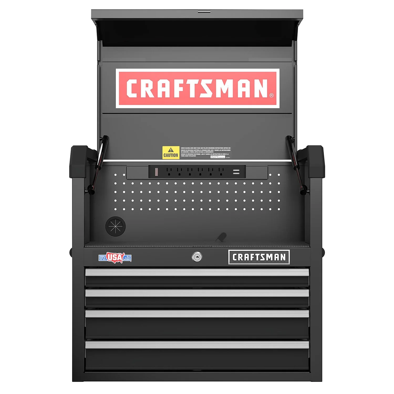 CRAFTSMAN 2000 Series 26.68-in W x 24.7-in H x 16.32-in D 4-Drawer Steel Tool Chest (Black) - Image 6