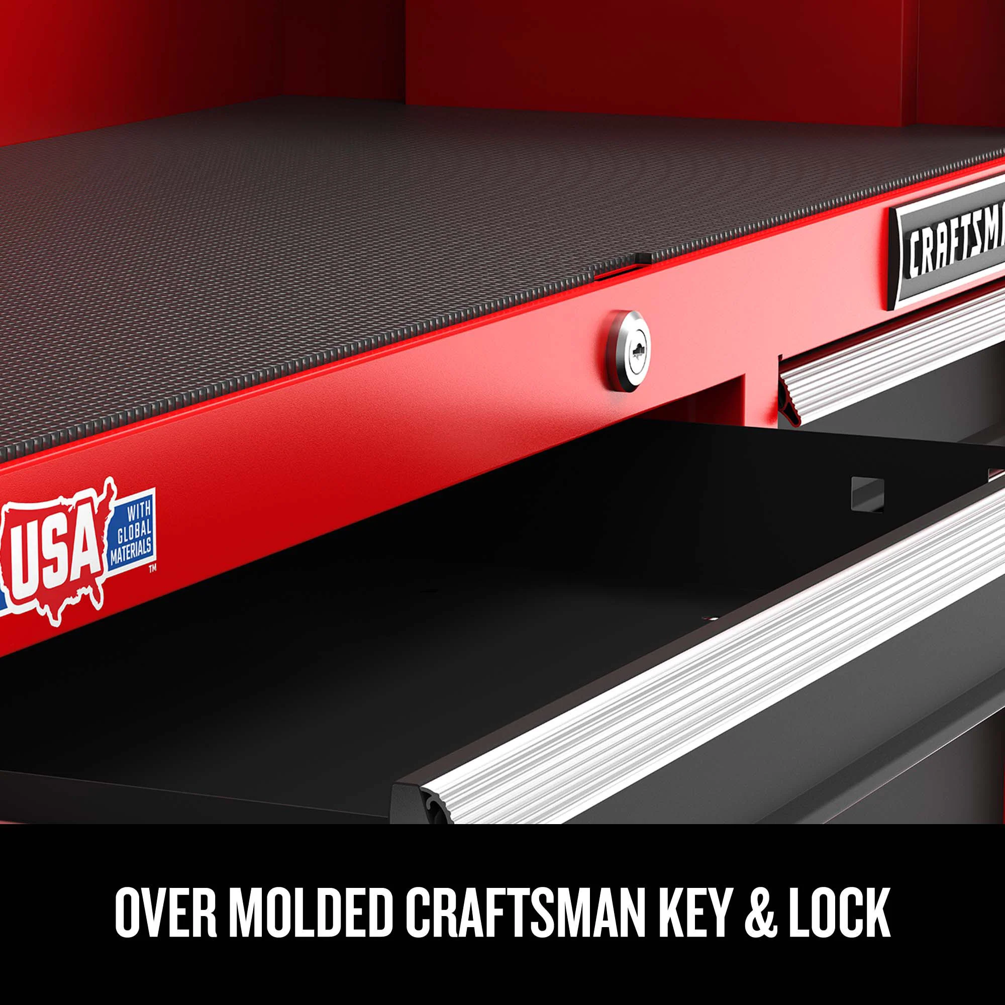 CRAFTSMAN 2000 Series 26-in W x 24.7-in H 4-Drawer Steel Tool Chest (Red) - Image 8