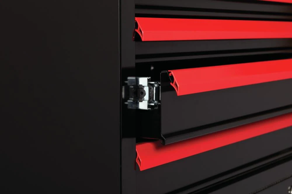 CRAFTSMAN 2000 Series 40.5-in W x 24.5-in H x 18-in D 8-Drawer Steel Tool Chest (Black with Red Trim) - Image 4