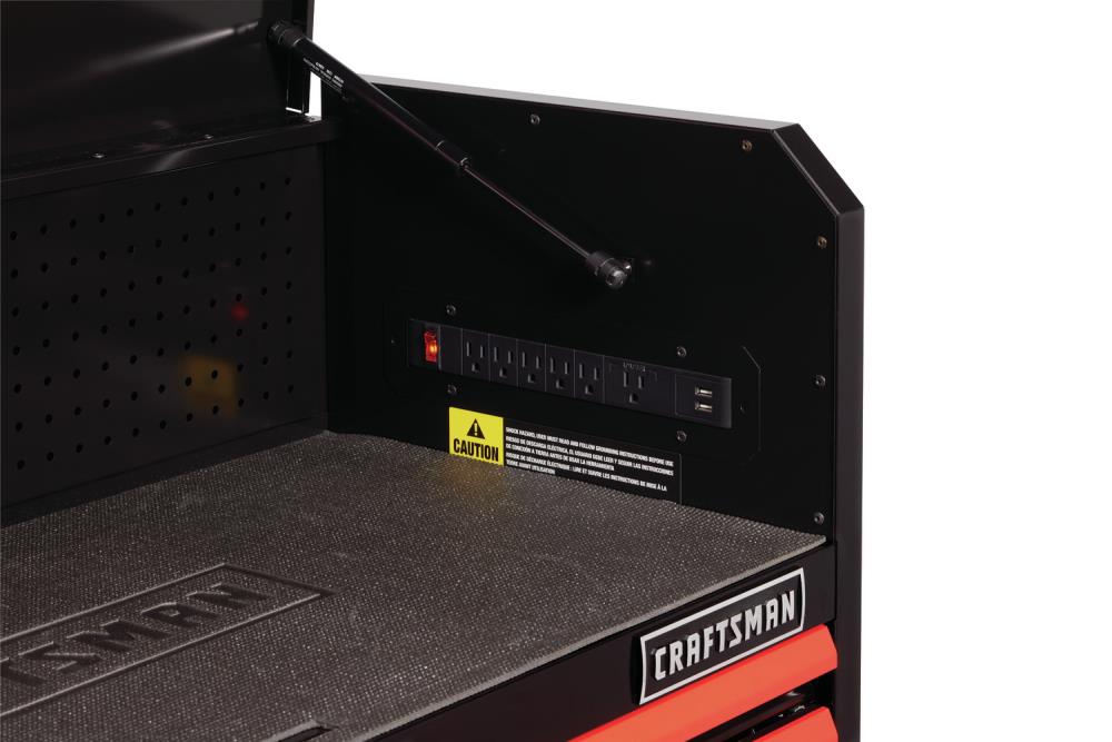 CRAFTSMAN 2000 Series 40.5-in W x 24.5-in H x 18-in D 8-Drawer Steel Tool Chest (Black with Red Trim) - Image 7