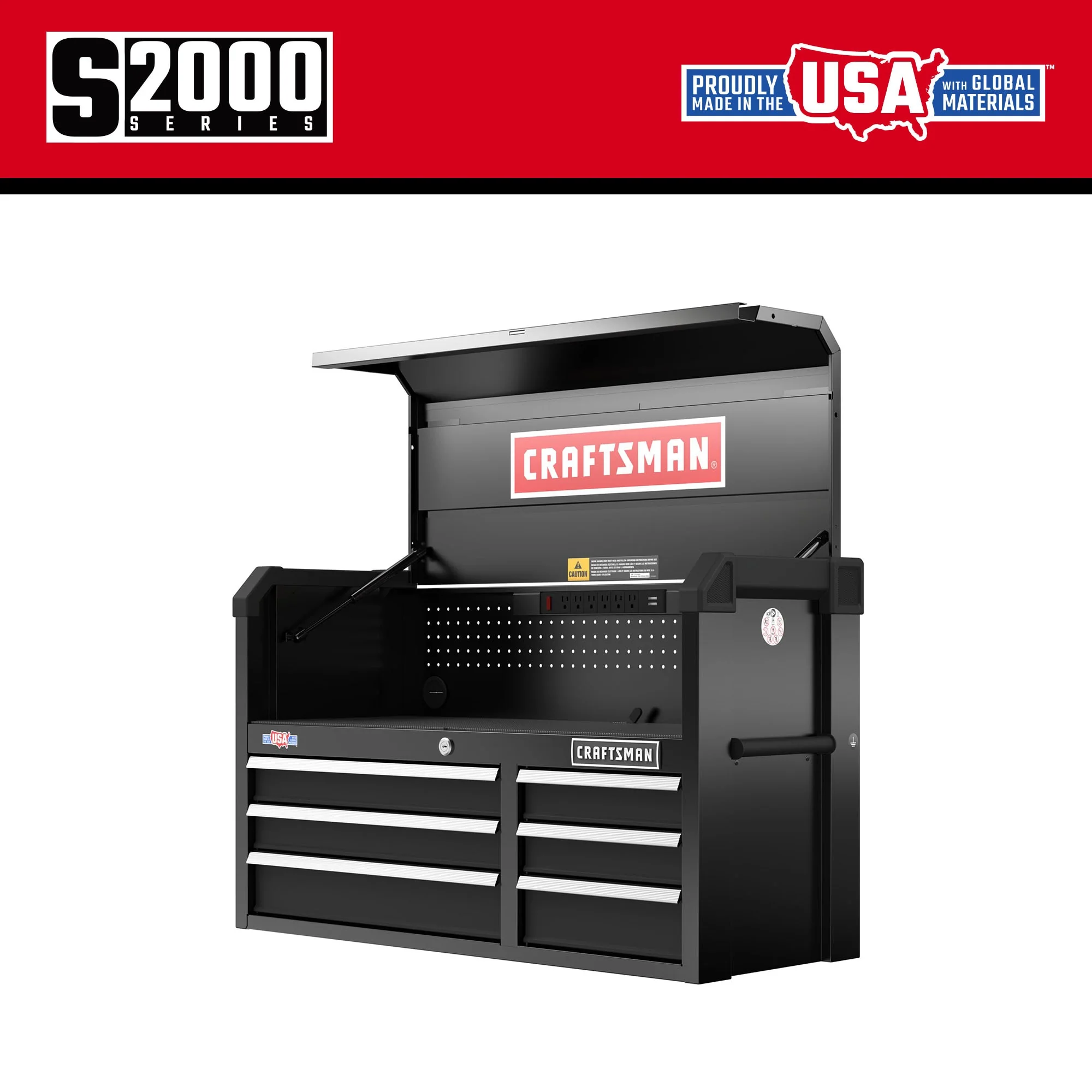 CRAFTSMAN 2000 Series 40.5-in W x 24.7-in H 6-Drawer Steel Tool Chest (Black) - Image 3