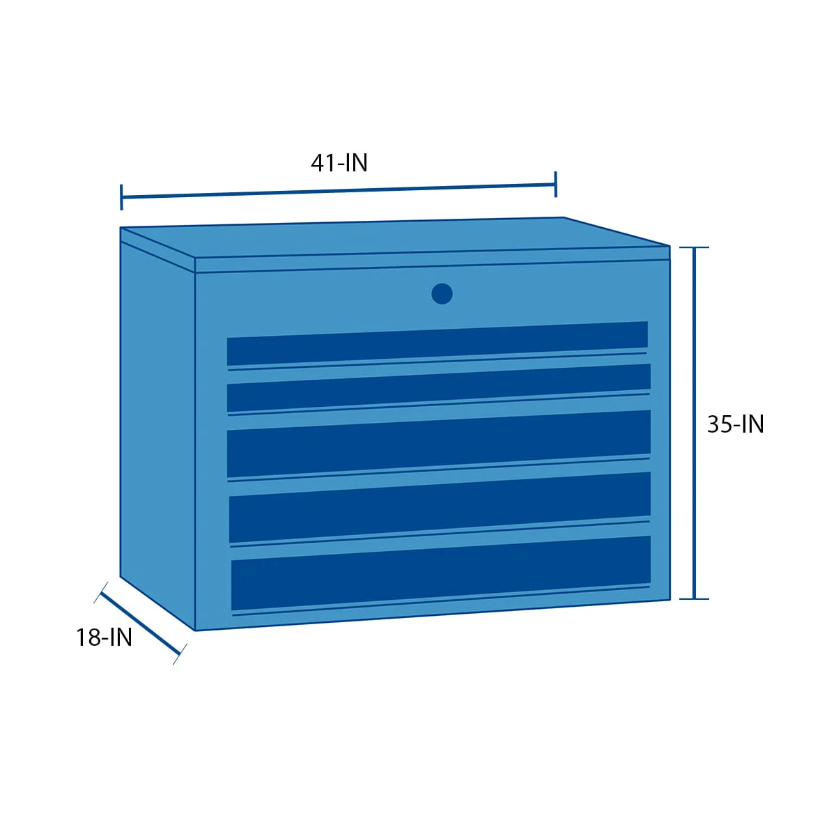 CRAFTSMAN 2000 Series 41-in W x 35-in H 7-Drawer Steel Rolling Tool Cabinet (Red) - Image 3