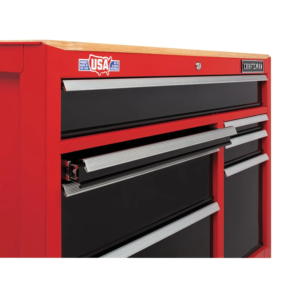 CRAFTSMAN 2000 Series 41-in W x 35-in H 7-Drawer Steel Rolling Tool Cabinet (Red) - Image 5