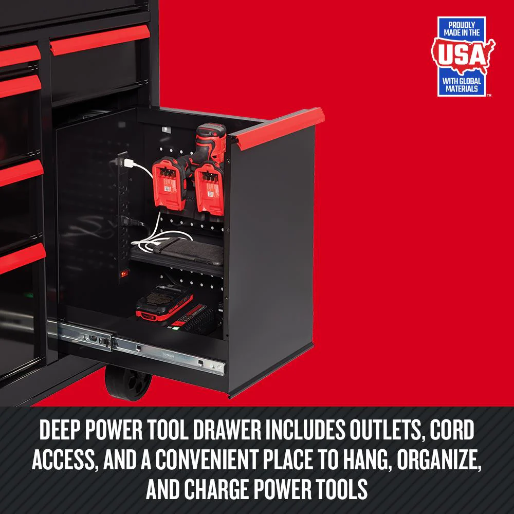 CRAFTSMAN 2000 Series 41-in W x 41.1-in H 7-Drawer Steel Rolling Tool Cabinet (Black) - Image 4