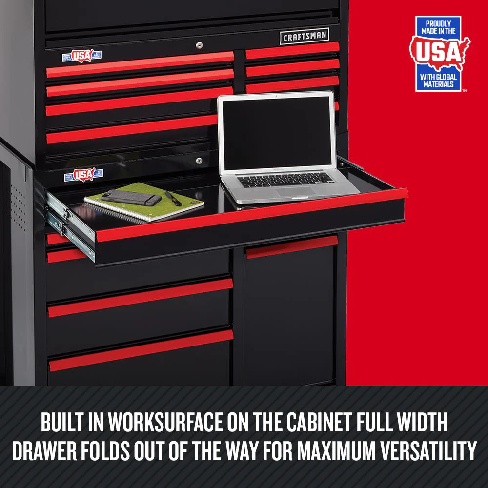 CRAFTSMAN 2000 Series 41-in W x 41.1-in H 7-Drawer Steel Rolling Tool Cabinet (Black) - Image 5