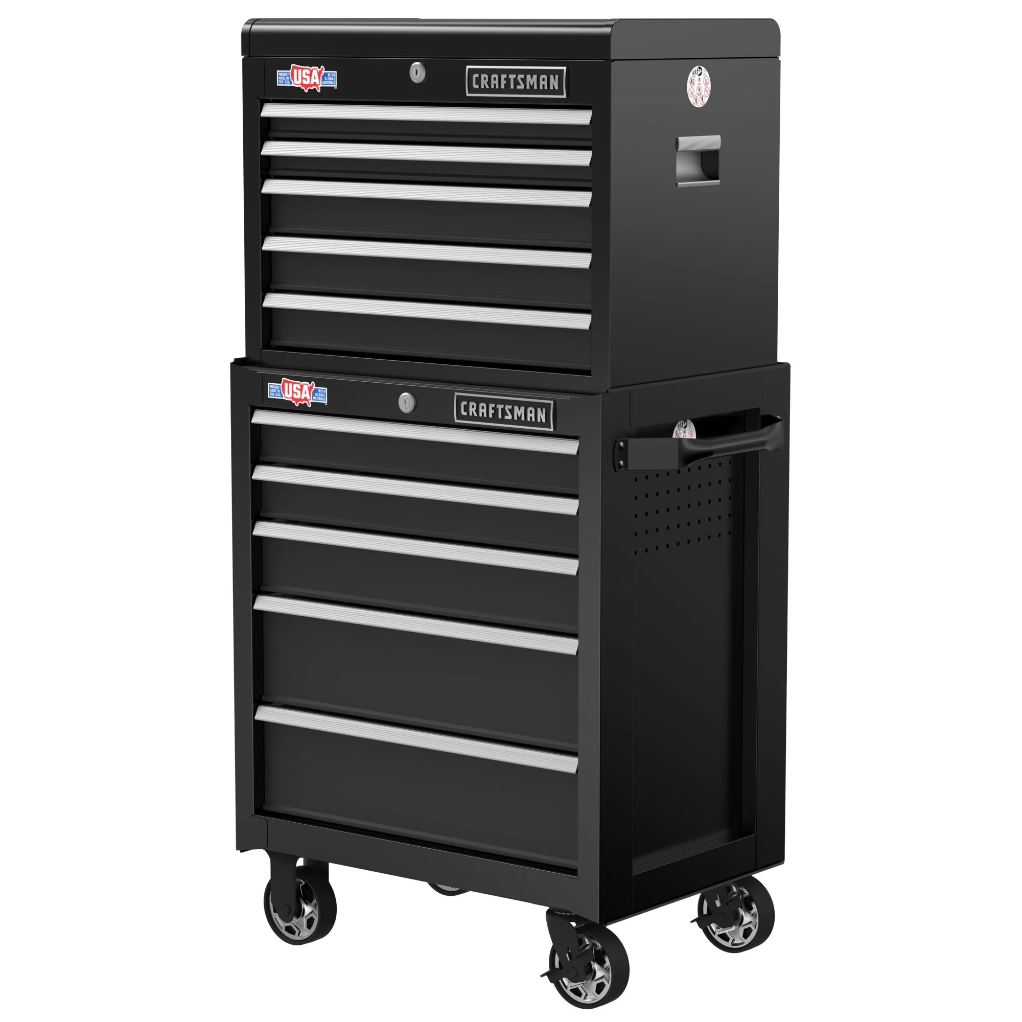 CRAFTSMAN 2000 Series 5-Drawer Steel Rolling Tool Cabinet, Black - Image 4