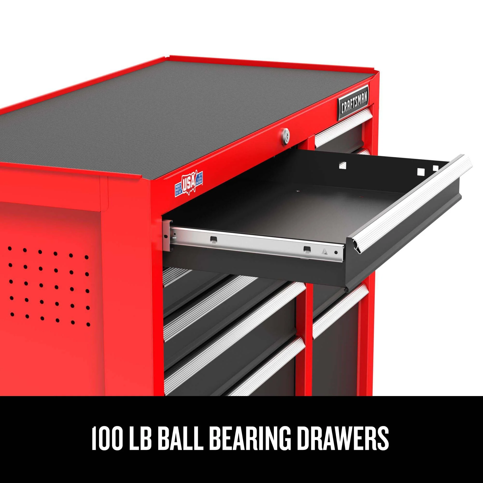 CRAFTSMAN 2000 Series 5-Drawer Steel Rolling Tool Cabinet, Red - Image 5