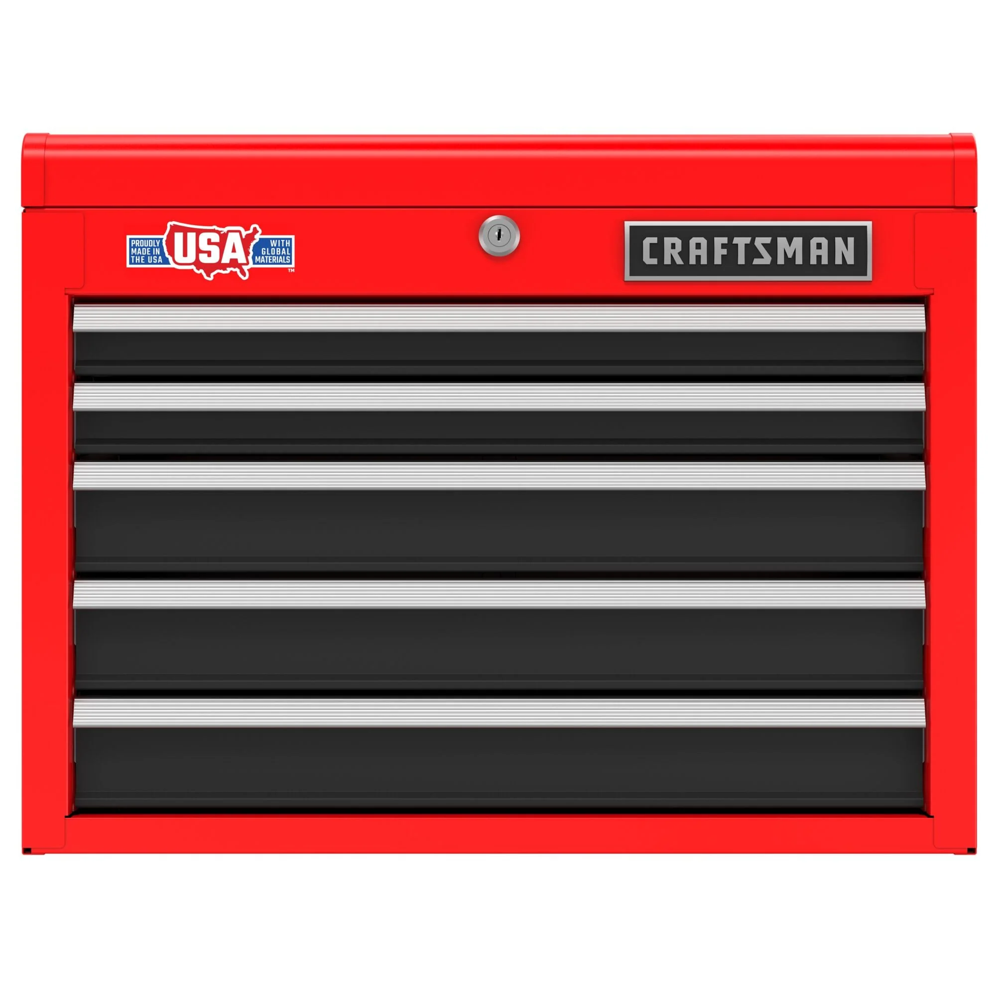 CRAFTSMAN 2000 Series 5-Drawer Steel Tool Chest, Red - Image 3