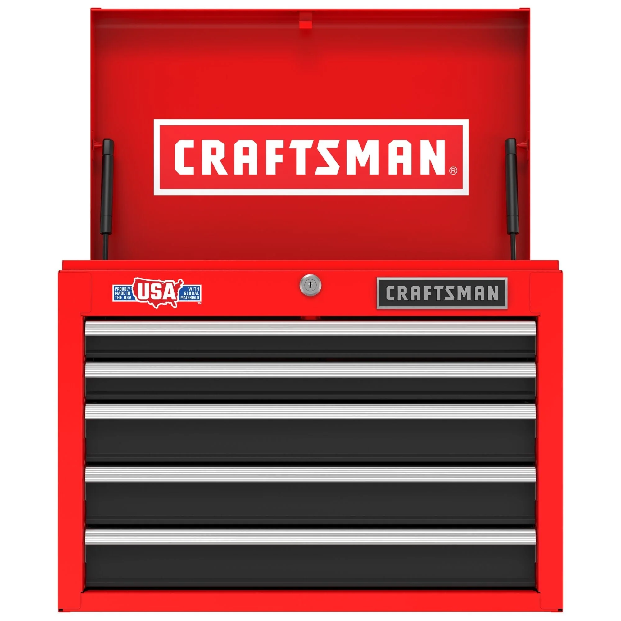 CRAFTSMAN 2000 Series 5-Drawer Steel Tool Chest, Red - Image 4