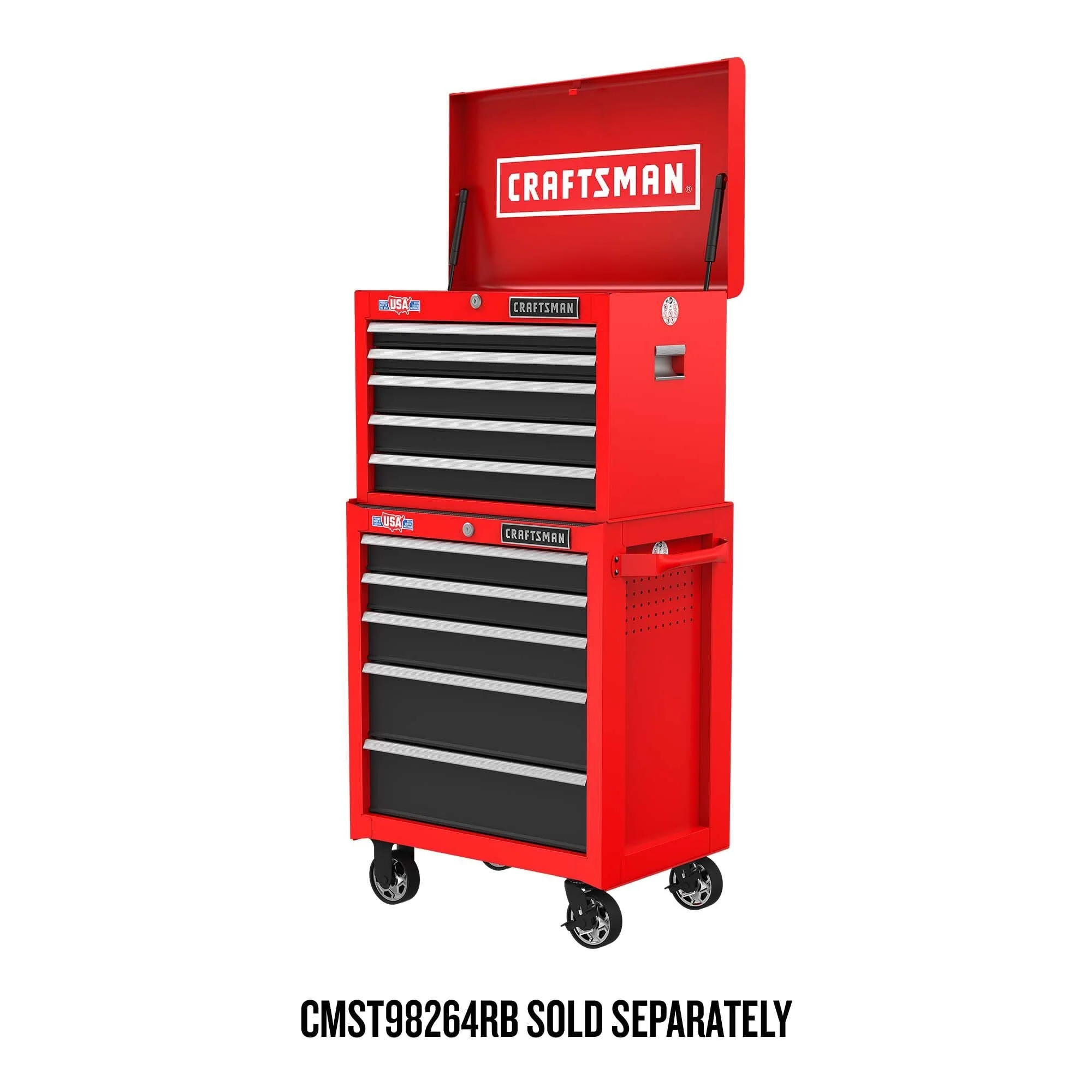 CRAFTSMAN 2000 Series 5-Drawer Steel Tool Chest, Red - Image 5